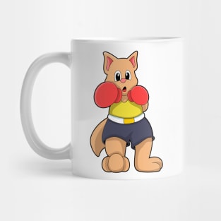 Cat as Boxer at Boxing Mug